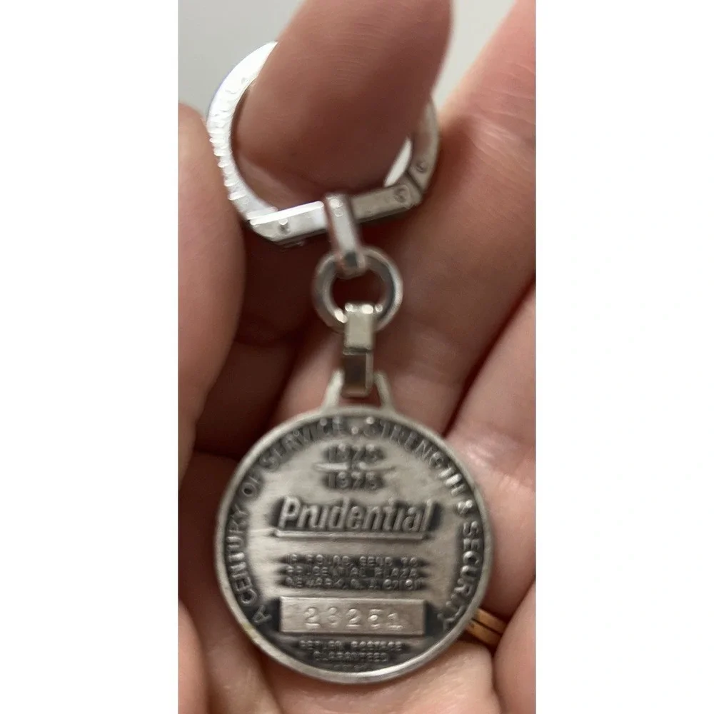 Prudential Insurance 100 Year Anniversary 1875-1975 Silver Coin Key Chain Box
